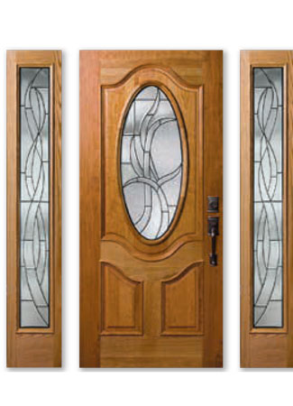 3 panel decorative front door Dixieline