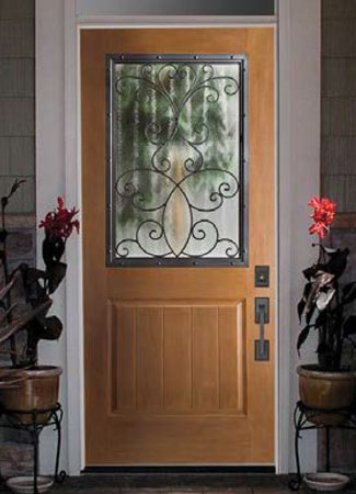 Rustic front door wrought iron Dixieline