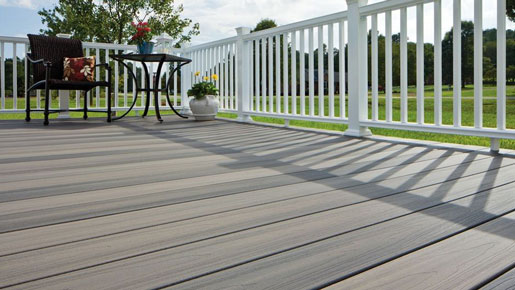 Fiberon Gray Birch White Railing