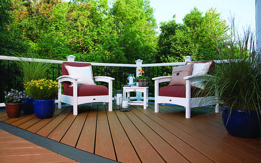 Trex enhance decking beach dune chairs