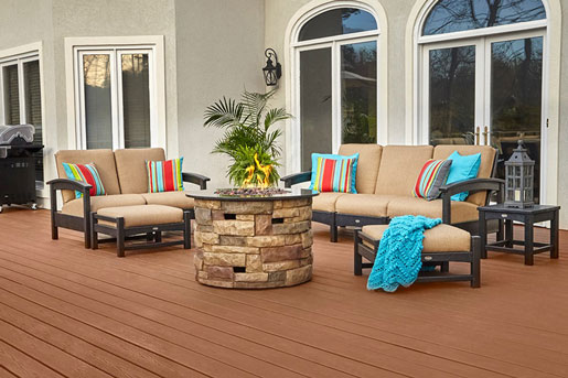 Trex decking enhance saddle top ten fireside decks