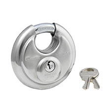 MASTERLOCK® Stainless Steel Discus Padlock with Shrouded Shackle
