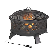 SEASONAL TRENDS 32in Steel Firepit